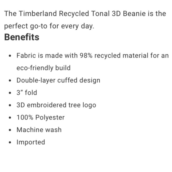 Timberland Recycled Tonal 3D Olive Green Beanie Winter Hat - Picture 5 of 7